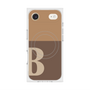 プレミアムスクエアケース with MagSafe［ オリジナル - initial two tone - B brown ］