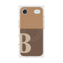 プレミアムスクエアケース with MagSafe［ オリジナル - initial two tone - B brown ］