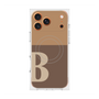 プレミアムスクエアケース with MagSafe［ オリジナル - initial two tone - B brown ］