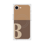 プレミアムスクエアケース with MagSafe［ オリジナル - initial two tone - B brown ］