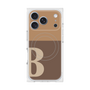 プレミアムスクエアケース with MagSafe［ オリジナル - initial two tone - B brown ］