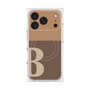 プレミアムスクエアケース with MagSafe［ オリジナル - initial two tone - B brown ］