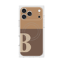 プレミアムスクエアケース with MagSafe［ オリジナル - initial two tone - B brown ］