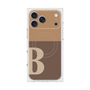 プレミアムスクエアケース with MagSafe［ オリジナル - initial two tone - B brown ］