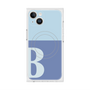 プレミアムスクエアケース with MagSafe［ オリジナル - initial two tone - B blue ］