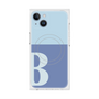 プレミアムスクエアケース with MagSafe［ オリジナル - initial two tone - B blue ］