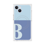 プレミアムスクエアケース with MagSafe［ オリジナル - initial two tone - B blue ］