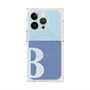 プレミアムスクエアケース with MagSafe［ オリジナル - initial two tone - B blue ］