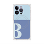 プレミアムスクエアケース with MagSafe［ オリジナル - initial two tone - B blue ］