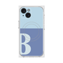 プレミアムスクエアケース with MagSafe［ オリジナル - initial two tone - B blue ］