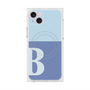 プレミアムスクエアケース with MagSafe［ オリジナル - initial two tone - B blue ］