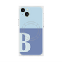 プレミアムスクエアケース with MagSafe［ オリジナル - initial two tone - B blue ］