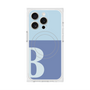 プレミアムスクエアケース with MagSafe［ オリジナル - initial two tone - B blue ］