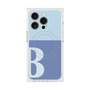 プレミアムスクエアケース with MagSafe［ オリジナル - initial two tone - B blue ］
