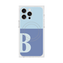 プレミアムスクエアケース with MagSafe［ オリジナル - initial two tone - B blue ］