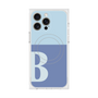 プレミアムスクエアケース with MagSafe［ オリジナル - initial two tone - B blue ］