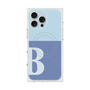 プレミアムスクエアケース with MagSafe［ オリジナル - initial two tone - B blue ］