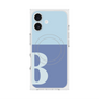 プレミアムスクエアケース with MagSafe［ オリジナル - initial two tone - B blue ］