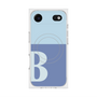 プレミアムスクエアケース with MagSafe［ オリジナル - initial two tone - B blue ］