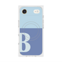 プレミアムスクエアケース with MagSafe［ オリジナル - initial two tone - B blue ］