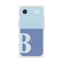プレミアムスクエアケース with MagSafe［ オリジナル - initial two tone - B blue ］