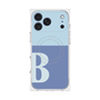 プレミアムスクエアケース with MagSafe［ オリジナル - initial two tone - B blue ］