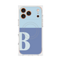 プレミアムスクエアケース with MagSafe［ オリジナル - initial two tone - B blue ］