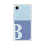 プレミアムスクエアケース with MagSafe［ オリジナル - initial two tone - B blue ］
