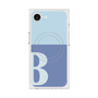 プレミアムスクエアケース with MagSafe［ オリジナル - initial two tone - B blue ］