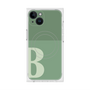 プレミアムスクエアケース with MagSafe［ オリジナル - initial two tone - B green ］