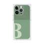 プレミアムスクエアケース with MagSafe［ オリジナル - initial two tone - B green ］