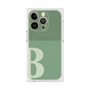 プレミアムスクエアケース with MagSafe［ オリジナル - initial two tone - B green ］