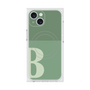 プレミアムスクエアケース with MagSafe［ オリジナル - initial two tone - B green ］