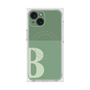プレミアムスクエアケース with MagSafe［ オリジナル - initial two tone - B green ］