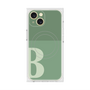 プレミアムスクエアケース with MagSafe［ オリジナル - initial two tone - B green ］
