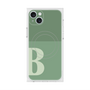 プレミアムスクエアケース with MagSafe［ オリジナル - initial two tone - B green ］