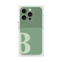 プレミアムスクエアケース with MagSafe［ オリジナル - initial two tone - B green ］