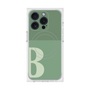 プレミアムスクエアケース with MagSafe［ オリジナル - initial two tone - B green ］