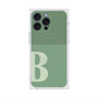 プレミアムスクエアケース with MagSafe［ オリジナル - initial two tone - B green ］