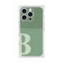 プレミアムスクエアケース with MagSafe［ オリジナル - initial two tone - B green ］