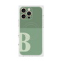 プレミアムスクエアケース with MagSafe［ オリジナル - initial two tone - B green ］