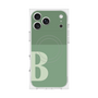 プレミアムスクエアケース with MagSafe［ オリジナル - initial two tone - B green ］