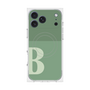 プレミアムスクエアケース with MagSafe［ オリジナル - initial two tone - B green ］