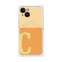 プレミアムスクエアケース with MagSafe［ オリジナル - initial two tone - C orange ］
