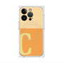 プレミアムスクエアケース with MagSafe［ オリジナル - initial two tone - C orange ］
