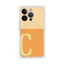 プレミアムスクエアケース with MagSafe［ オリジナル - initial two tone - C orange ］