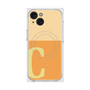 プレミアムスクエアケース with MagSafe［ オリジナル - initial two tone - C orange ］