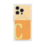 プレミアムスクエアケース with MagSafe［ オリジナル - initial two tone - C orange ］