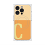 プレミアムスクエアケース with MagSafe［ オリジナル - initial two tone - C orange ］