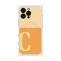 プレミアムスクエアケース with MagSafe［ オリジナル - initial two tone - C orange ］